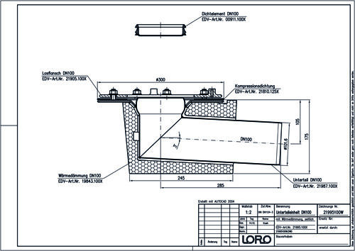 LORO-DRAINLET®-DL Unterteileinheit Serie 84