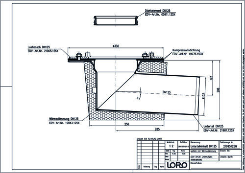 LORO-DRAINLET®-DL Unterteileinheit Serie 84