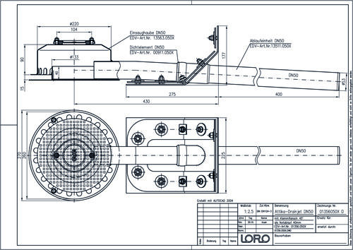 LORO-DRAINJET® Attikaablauf, Serie 62