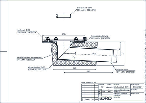LORO-DRAINLET® Unterteileinheit, Serie 84,