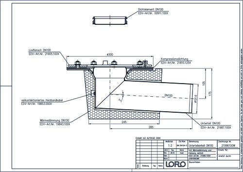 LORO-DRAINLET® Unterteileinheit, Serie 84,