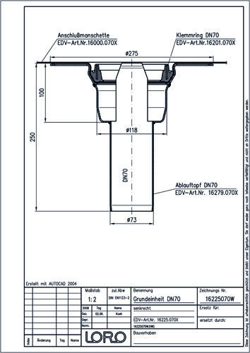 LORO-X Balkondirektablauf