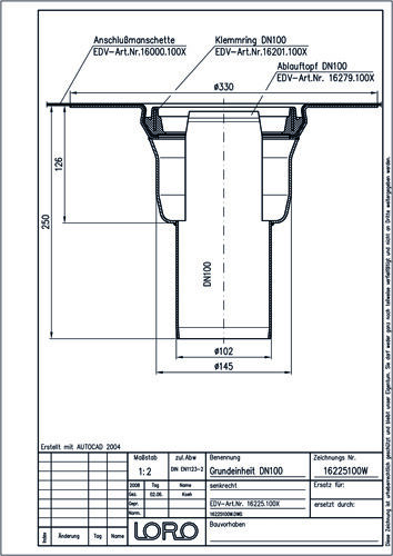 LORO-X Balkondirektablauf
