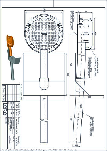 LORO-Drainlet® Attika Notablauf