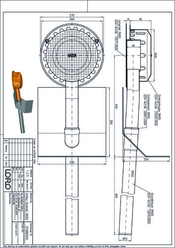 LORO-Drainlet® Attika Notablauf