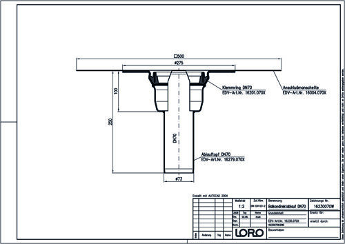 LORO-X Balkondirektablauf
