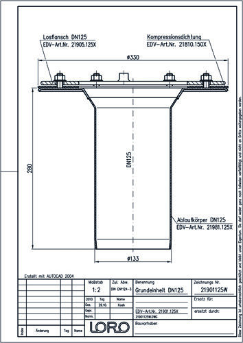 LORO-DRAINLET® Grundeinheit