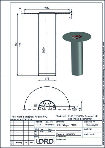LORO-X VERSAL® Ablaufkörper