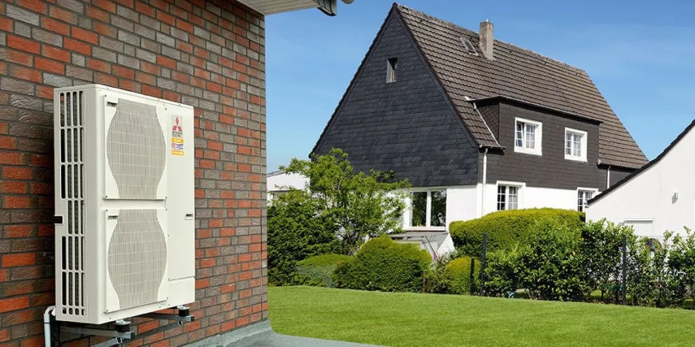 Ecodan Luft/Wasser Wärmepumpe, Außengerät mit Zubadan Inverter