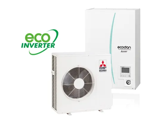 Ecodan Luft/Wasser Wärmepumpe, Außengerät mit Eco-Inverter