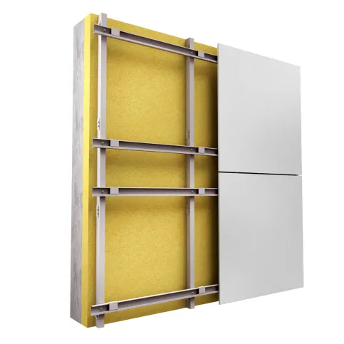 FClad® Fassadensystem als vorgehängte, hinterlüftete Fassade