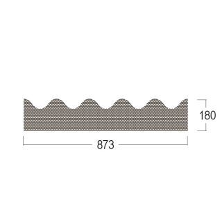 03687 87,3 47 Traufenbelüftungsprofil PVC 87,3 x 180 mm Hart-PVC