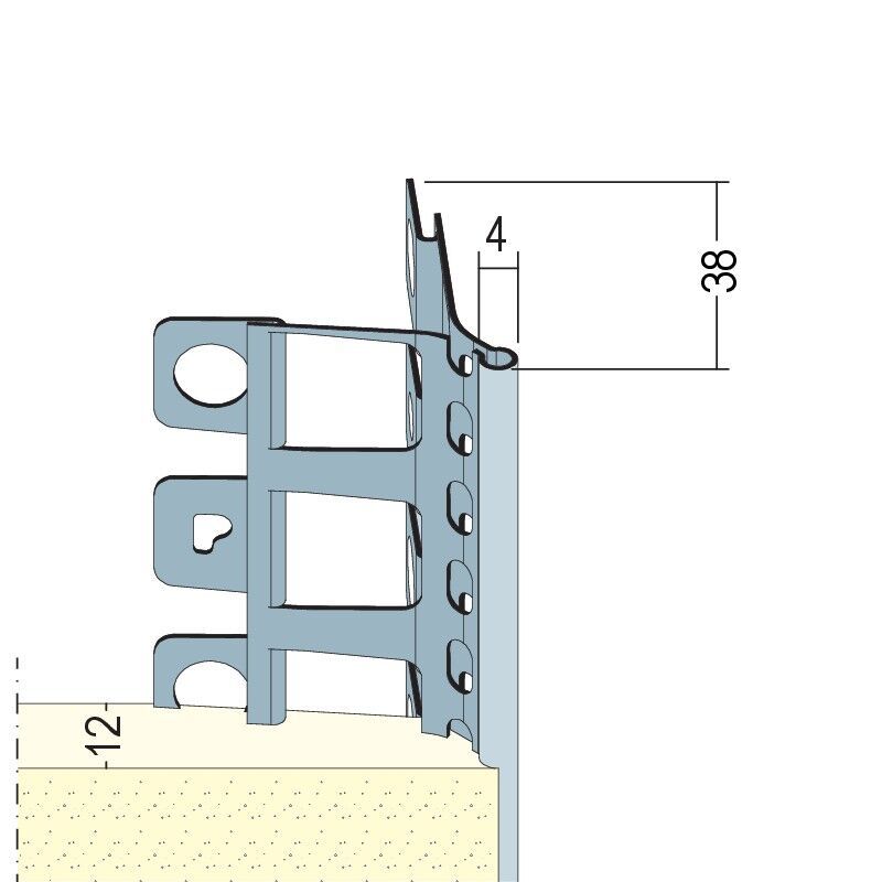Protektorwerk Kantenprofil Innen- und Außenputz, runder Kopf