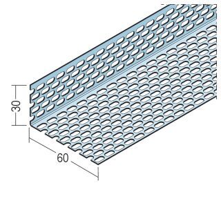 09606 250,0 Lüftungswinkel beidseitige Ovallochung Alu 30 x 60 mm Aluminium