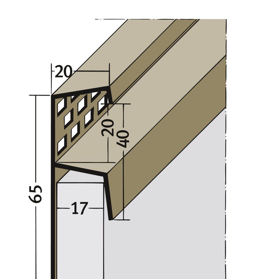 Protektorwerk Traufenbelüftungsprofil PVC