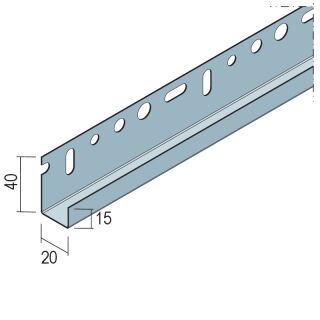 92322 250,0 Abschlussprofil für Dämmsysteme 20 mm, Alu Aluminium natur