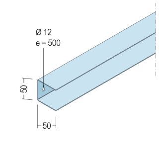 04705 300,0 U-Träger-/Wandprofil 50-50-15 S320 GD + ZM