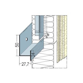 09114 59,0 Verbindungsleiste für mechanisch befestigte WDV-Systeme 590 mm, Alu Aluminium natur