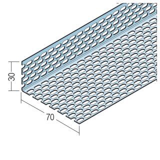 09607 250,0 Lüftungswinkel beidseitige Ovallochung Alu 30 x 70 mm Aluminium