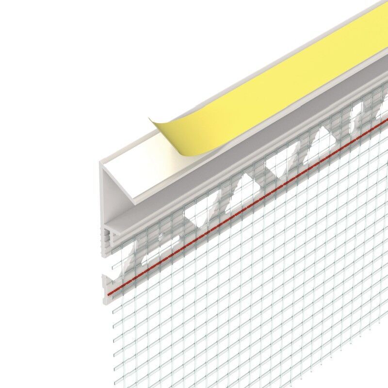 37207 250,0 10 Attika-Anschlussprofil für Wärmedämmung 7 mm Hart-PVC