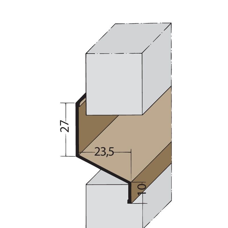 Protektorwerk Fugen-Z-Profil horizontal PVC