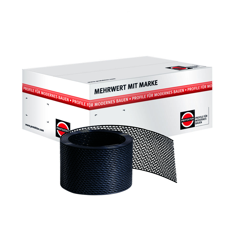 Protektorwerk Lüftungsstreifen Rechtecklochung gerollt PVC