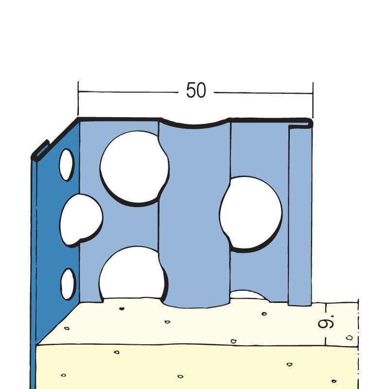 Protektorwerk Kantenprofil Innen- und Außenputz, runder Kopf
