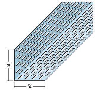 09073 250,0 Lüftungswinkel beidseitige Rechtecklochung Alu 50 x 50 mm Aluminium
