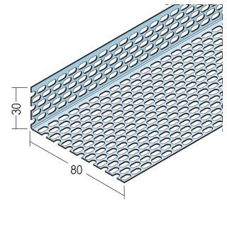 09608 250,0 Lüftungswinkel beidseitige Ovallochung Alu 30 x 80 mm Aluminium