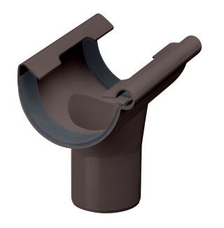 86117 BC DN 100/75 Ablaufstutzen zum Klemmen NW 100 / DN 75 BC dunkelbraun PVC-U