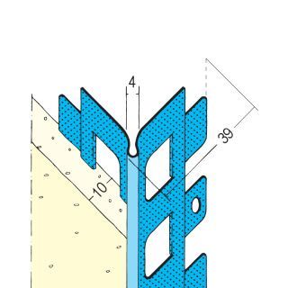 01022 300,0 Z PG Kantenprofil für den Innen- und Außenputz 10 mm, runder Kopf Stahl, verzinkt