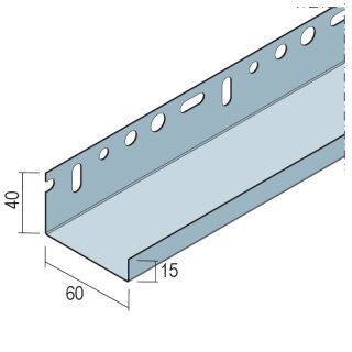 92326 250,0 Abschlussprofil für Dämmsysteme 60 mm, Alu Aluminium natur