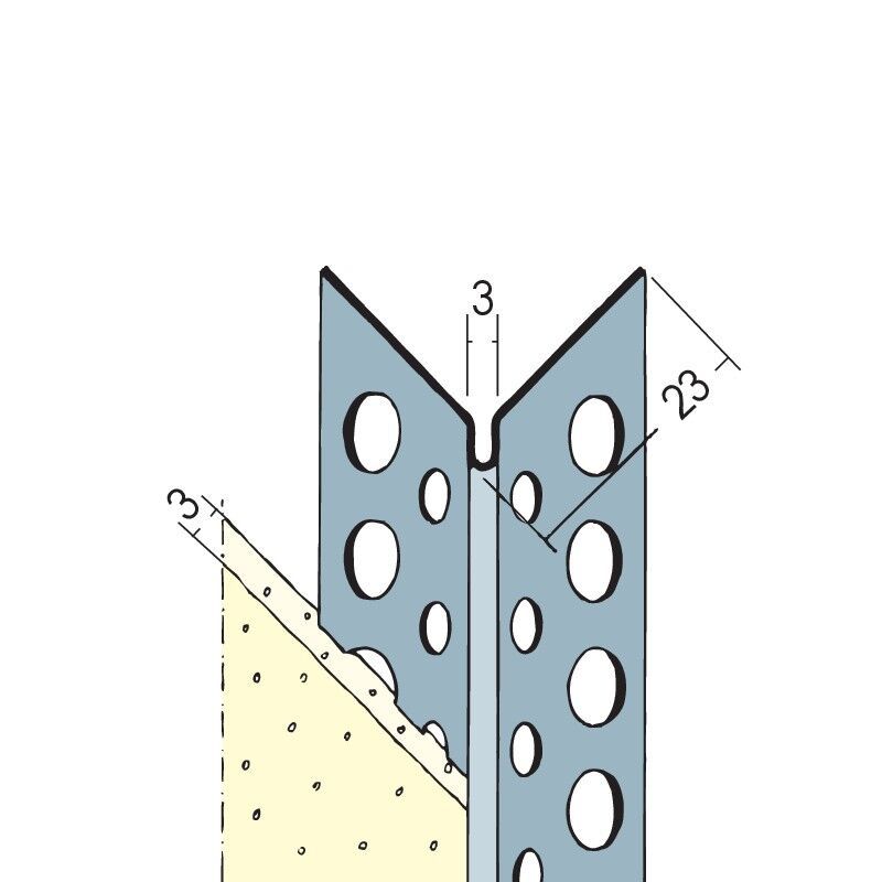 Protektorwerk Kantenprofil Innenputz, runder Kopf