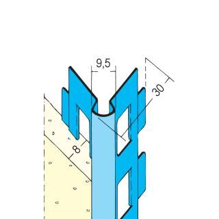 01015 240,0 Kantenprofil für den Innenputz 8 mm, runder Kopf Stahl, verzinkt