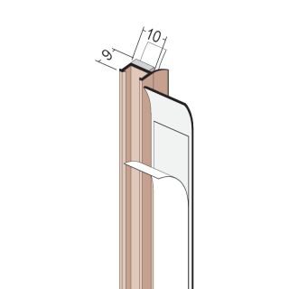 37129 260,0 10 FLEX Anputzleiste Flex, Schutzlippe für den Innen- und Außenputz 10 mm Hart-PVC mit Weich-PVC