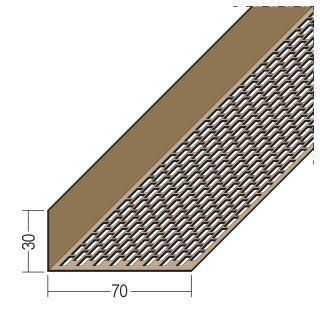 03613 250,0 10 EAN Lüftungswinkel einseitige Rechtecklochung PVC 30 x 70 mm Hart-PVC