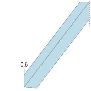05161 300,0 Winkelprofil 28 x 28 mm Stahlblech, verzinkt