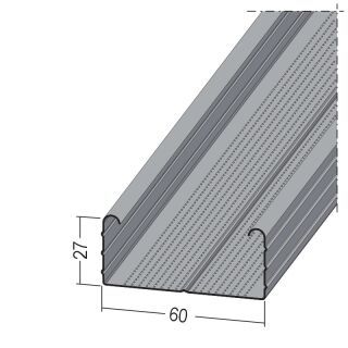 58130 400,0 C5 C-Deckenprofil runder Umbug C4 sehr hoch|C5 hoch CD 60-27-06 Stahlblech, verzinkt mit Beschichtung
