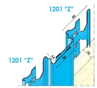 Beispiel Profilkombination für Dehnungsfugen