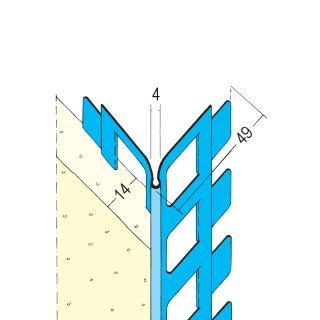 01024 250,0 Z Kantenprofil für den Innen- und Außenputz 14 mm, runder Kopf Stahl, verzinkt