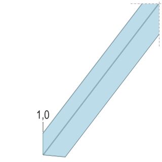 05165 300,0 Winkelprofil 40 x 20 mm Stahlblech, verzinkt