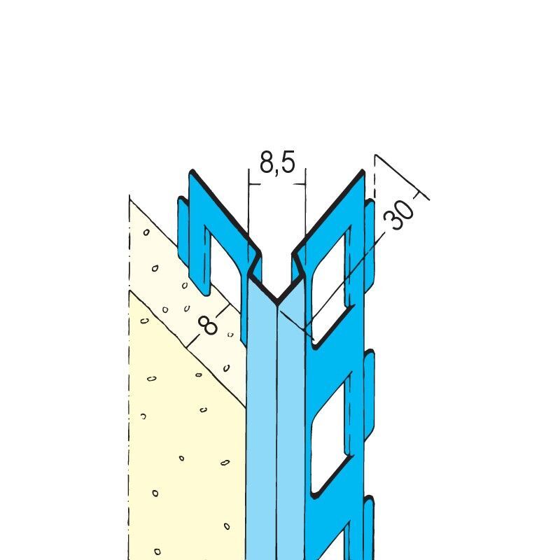 Protektorwerk Kantenprofil Innenputz, eckiger Kopf