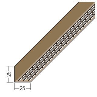 03614 250,0 10 Lüftungswinkel einseitige Rechtecklochung PVC 25 x 25 mm Hart-PVC