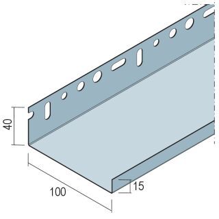 92330 250,0 Abschlussprofil für Dämmsysteme 100 mm, Alu Aluminium natur