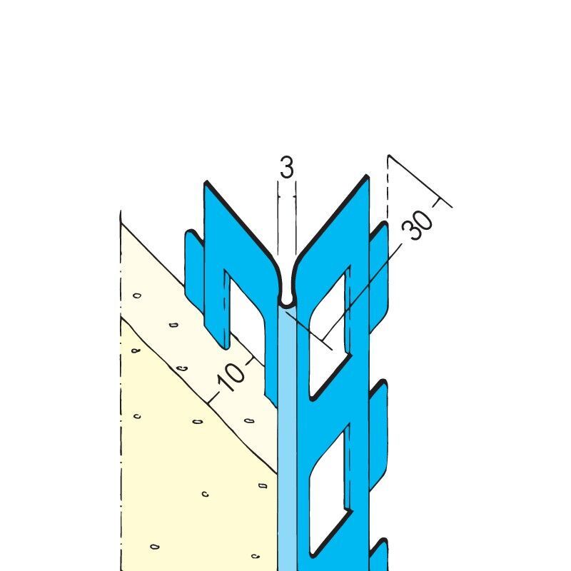 Protektorwerk Kantenprofil Innenputz, runder Kopf