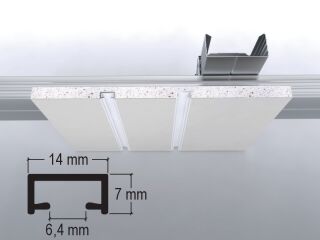 057234 200,0 Vorhangsystem GKF 12,5 mm doppelläufig GKF 12,5 Gipskarton mit Aluminium