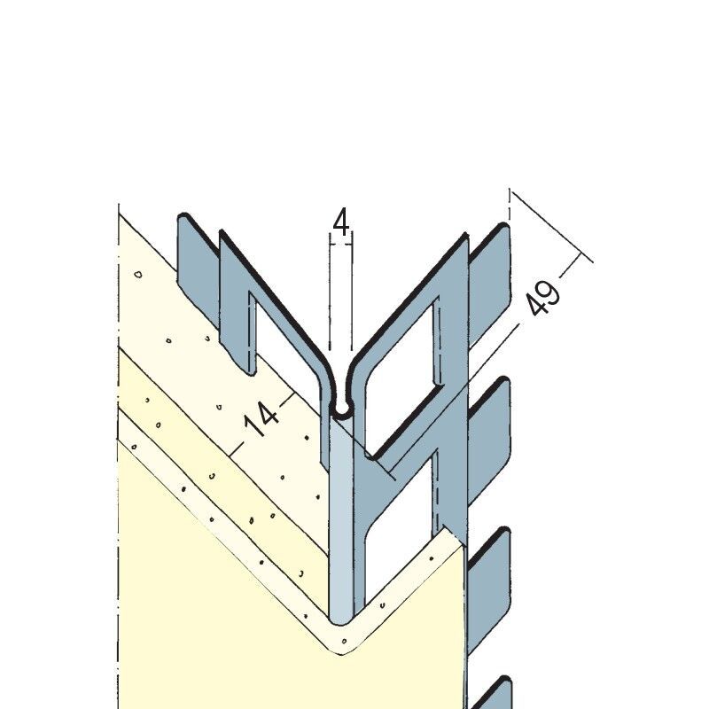 Protektorwerk Kantenprofil Innen- und Außenputz, runder Kopf