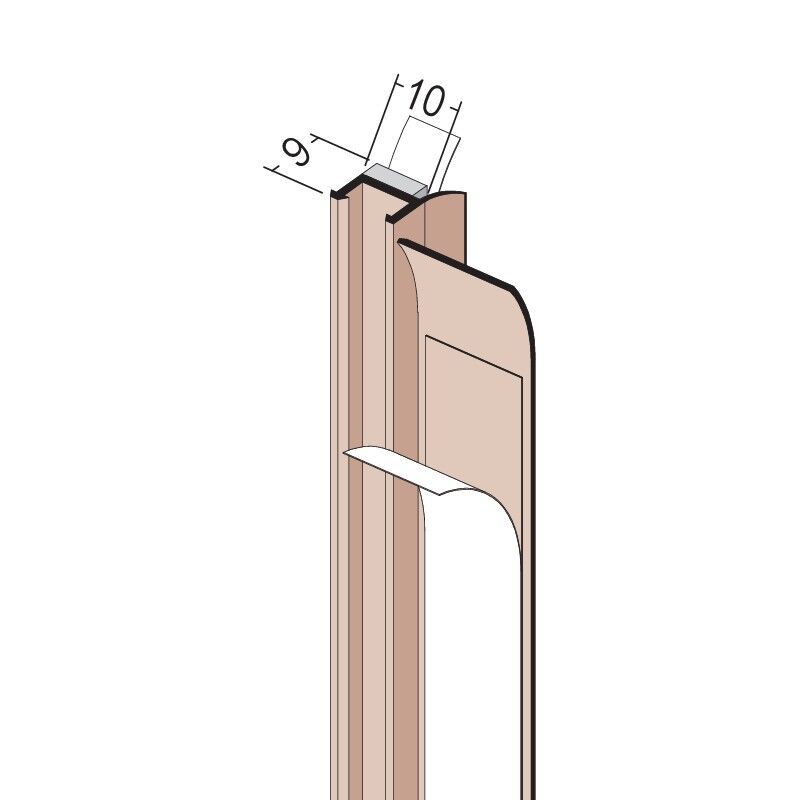 03712 230,0 10 Anputzleiste mit Schutzlippe für den Innen- und Außenputz 10 mm Hart-PVC mit Weich-PVC