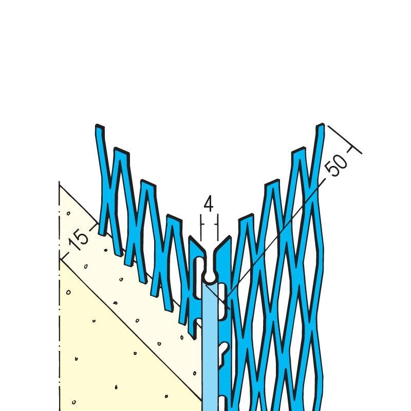 Protektorwerk Kantenprofil Innen- und Außenputz, runder Kopf