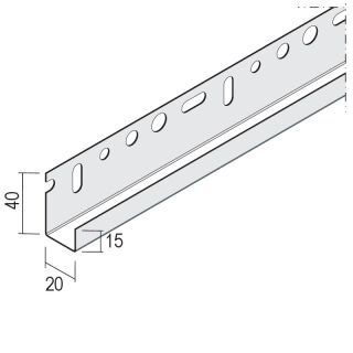 92422 250,0 weiß grund.Abschlussprofil Abschlussprofil für Dämmsysteme 20 mm, Alu weiß Aluminium, m.weißer Grundbesch.